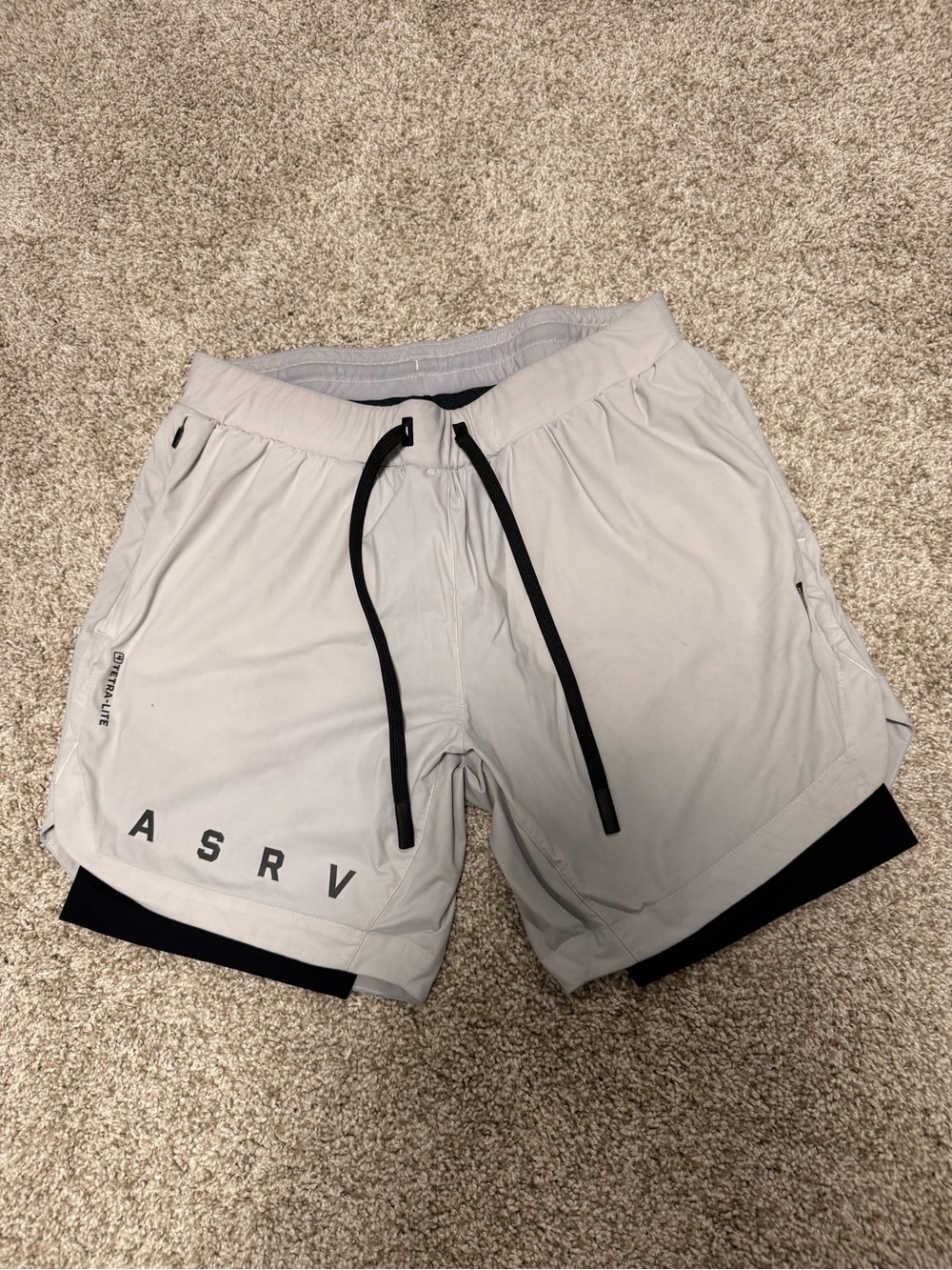 ASRV Men's Performance Training Shorts- See photos for light stains!